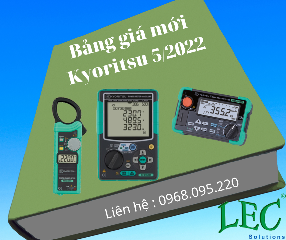 [Thông báo] Bảng giá mới thiết bị đo Kyoritsu áp dụng từ 15/05/2022